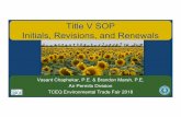 Title V SOP Initials, Revisions, and Renewals