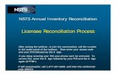Licensee Reconciliation Process