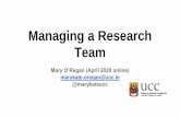 Managing a Research Team - University College Cork