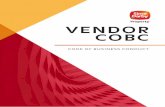 VENDOR CODE OF BUSINESS CONDUCT COBC