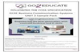FOLLOWING THE CCEA SPECIFICATION GCSE Business ...