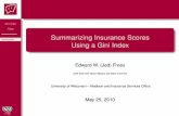 Summarizing Insurance Scores Using a Gini Index