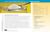 MIXTURES AND SOLUTIONS Overview