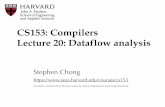 CS153: Compilers Lecture 20: Dataflow analysis