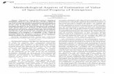 Methodological Aspects of Estimation of Value of ...