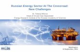 Russian Energy Sector At The Crossroad: New Challenges