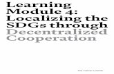 Learning Module 4: Localizing the SDGs through ...