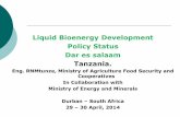 Liquid Bioenergy Development Policy Status Dar es salaam ...