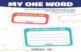 My One Word Worksheet-02