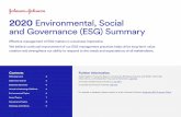 2020 Environmental, Social and Governance (ESG) Summary