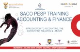 SACO PESP TRAINING ACCOUNTING & FINANCE