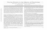 Placing Women in the History of Psychology