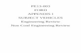 PE13-003 FORD APPENDIS I SUBJECT VEHICLES Engineering ...