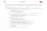 Pre/Post Training Knowledge Assessment Questionnaire