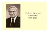 Herbert Ephraim Alexander 1927-2008 - cfinst.org