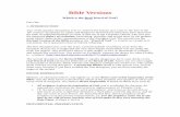 Bible Versions - Biblical Thoughts
