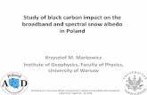 Study of black carbon impact on the broadband and spectral ...