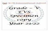 Grade V EVS Specimen copy Year 21-22