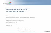 Deployment of CSS-BOY at APS Beam Lines