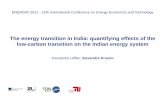 The energy transition in India: quantifying effects of the ...