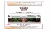 SCHEDULE OF AUEET-2021