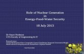 Role of Nuclear Generation in Energy-Food-Water Security ...