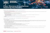 Peer Review Excellence: Training Summary