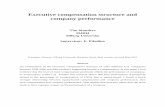 Executive compensation structure and company performance
