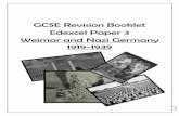 GCSE Revision Booklet Edexcel Paper 3 Weimar and Nazi ...