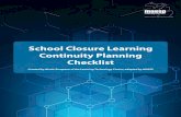 School Closure Learning Continuity Planning Checklist