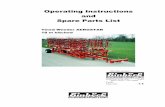Operating Instructions and Spare Parts List