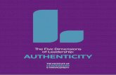 The Five Dimensions of Leadership: AUTHENTICITY