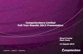 Computershare Limited Full Year Results 2013 Presentation ...