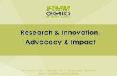 Research & Innovation, Advocacy & Impact