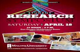 STUDENT RESEARCH SYMPOSIUM - Malone