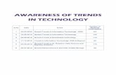 AWARENESS OF TRENDS IN TECHNOLOGY