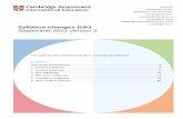 Syllabus changes (UK) September 2021 version 1