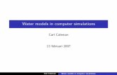 Water models in computer simulations - AMBER