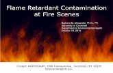 Flame Retardant Contamination at Fire Scenes
