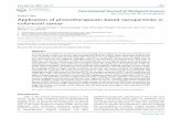 Research Paper Application of phototherapeutic-based ...