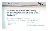 Alberta Fuel Gas Efficiency in the Upstream Oil and Gas ...