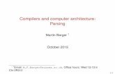 Compilers and computer architecture: Parsing