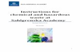 Instructions for chemical and hazardous waste at ...