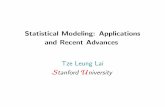 Statistical Modeling: Applications and Recent Advances