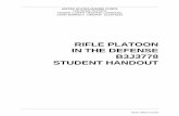 RIFLE PLATOON IN THE DEFENSE B3J3778 STUDENT HANDOUT