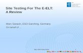 Site Testing For The E-ELT: A Review