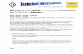 Maintenance and Running-In Instructions for Friction Clutches