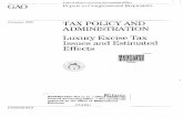 GGD-92-9 Tax Policy and Administration: Luxury Excise Tax ...