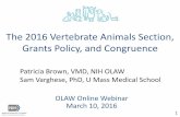 OLAW Online Seminar, March 10, 2016: The 2016 Vertebrate ...