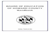 BOARD OF EDUCATION OF HOWARD COUNTY Handbook